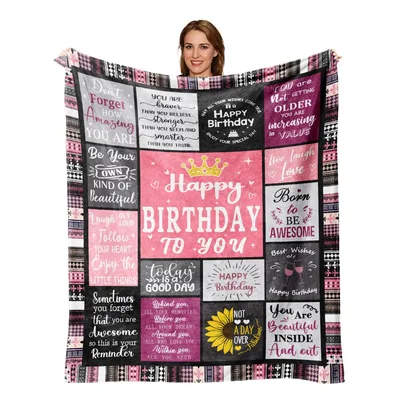 Birthday Motivation Blanket for Her, Full of Encouraging Words