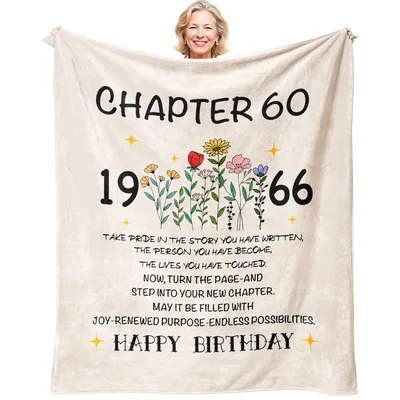 Chapter 60 Birthday 1966 Blanket Celebrating Six Decades of Life