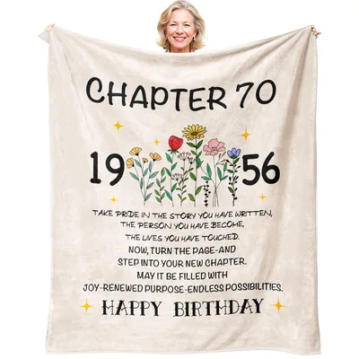 Born in 1956 Blanket for a 70th Birthday