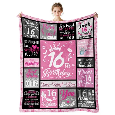 16th Birthday Awesome Girl Blanket for Her Big Day