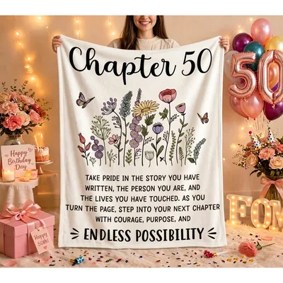 Chapter 50 Wildflower Birthday Blanket for a 50th Celebration