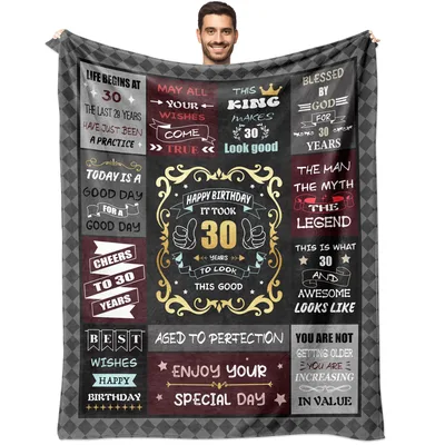 30th Birthday Men Blanket Celebrating Three Decades of Legend