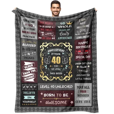 Life Begins at The last Blanket for a 40th Birthday