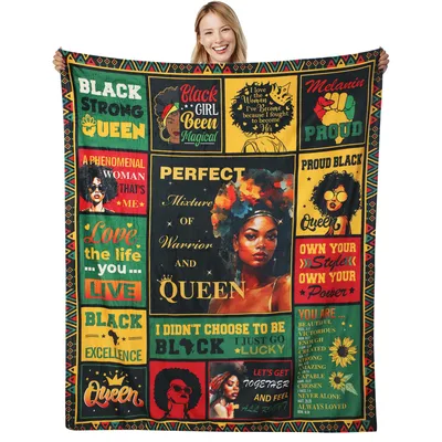 Black Strong Queen Black Blanket for Every Celebration