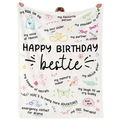 Bestie Birthday Blanket for Your Best Friend