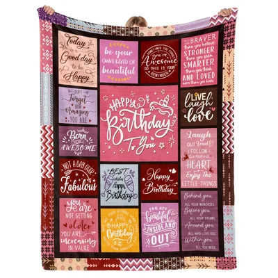 Happy Birthday to You Inspirational Blanket: Quotes for Her