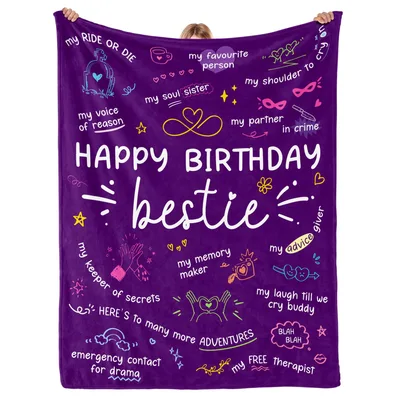 Birthday Gift for Best Friend Blanket: Bestie Edition