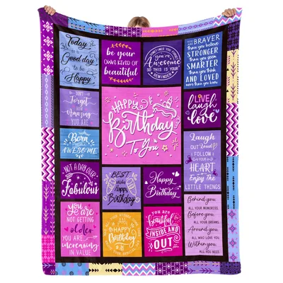 Birthday Affirmation Blanket for Her Big Day