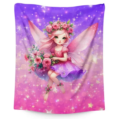 Flower Fairy Blanket for Pink-Loving Dreamers and Gift Givers