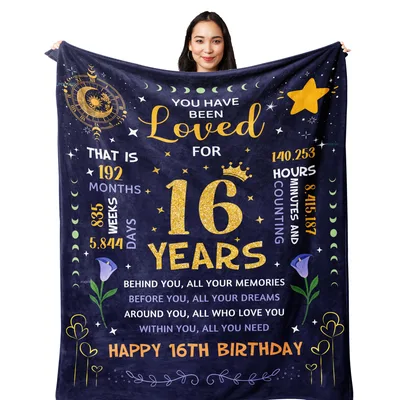 16th Birthday Celebration Blanket: Sixteen Years of Love, Counted Out