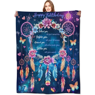 Dreamcatcher Birthday Blanket: Night-Sky Wishes for Her Day