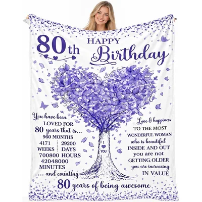 80 Years of Being Awesome Blanket for an 80th Birthday