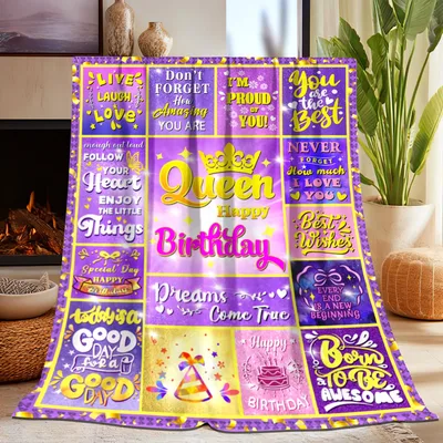 Live Laugh Love Don't Forget Blanket for Birthday Queens
