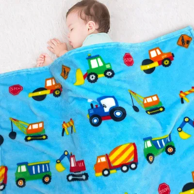 Construction Trucks Pattern Blanket No. 2