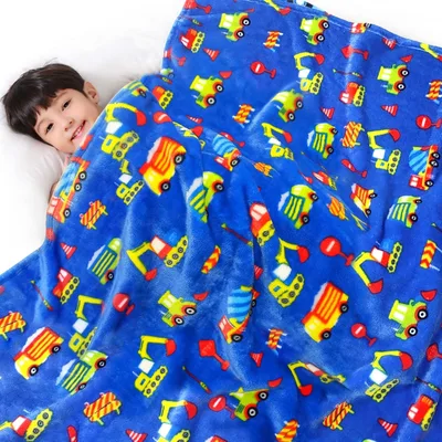 Excavators and Tractors Pattern Blanket No. 2 – Excavators