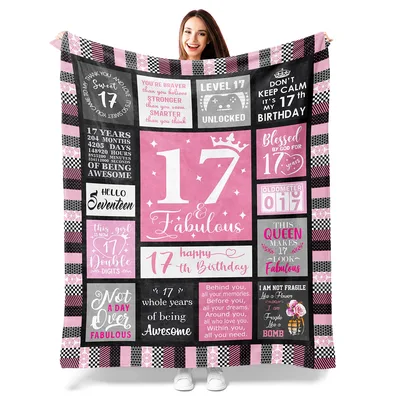 Seventeen Fabulous Birthday Message Blanket for a 17th Celebration
