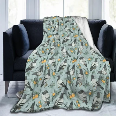 Magpie Birds Pattern Blanket: A Nature-Inspired Throw for Bird Lovers