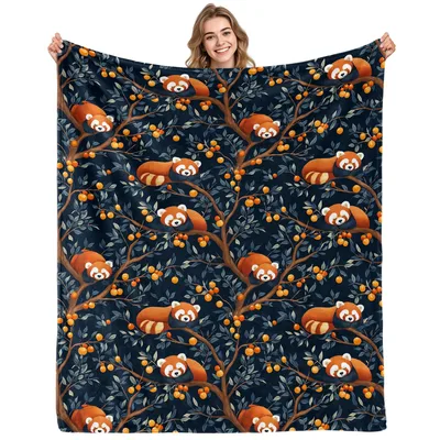 Red Pandas Sleeping Blanket: Cozy Red Panda Throw for Tree Lovers
