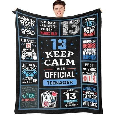Official Teenager 13 Keep Blanket for Thirteenth Birthday Celebrations