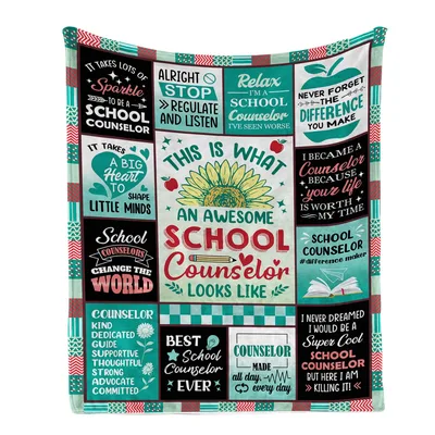 An Awesome School Counselor Blanket Celebrating the Role