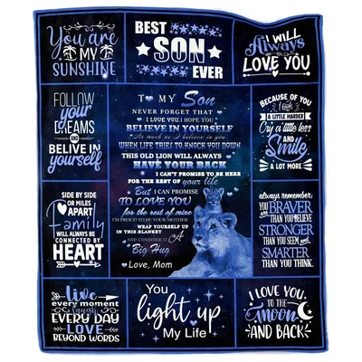 To My Son Best Blanket: A Lion and Love Message for Her Son
