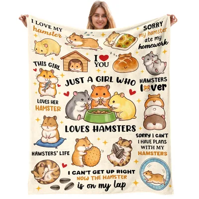 Just a Girl Blanket: Cute Hamster Love Design for Owners