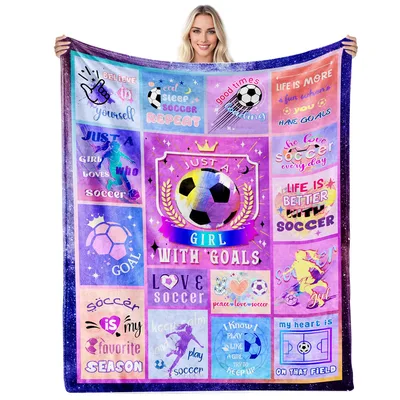 Girl with Goals Soccer Blanket for Field Lovers and Dreamers