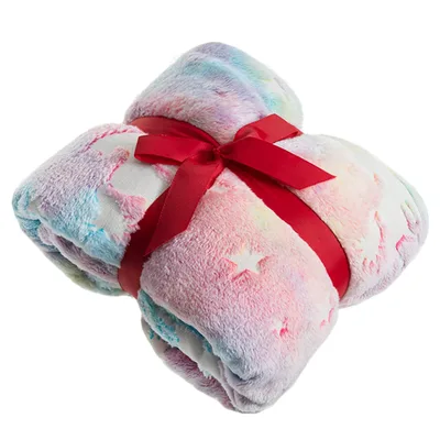 Pastel Unicorn Stars Pattern Blanket: Luminous Fairy Design for Kids