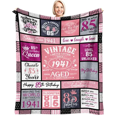 85th Birthday Vintage Queen Blanket