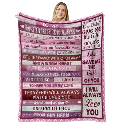 To My Mother Blanket: To My Mother In Law Design