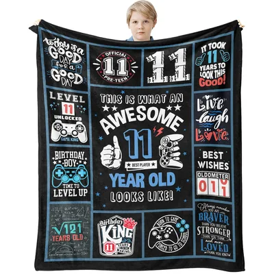 Awesome 11 Year Old Blanket Celebrating the Official Pre-Teen Age