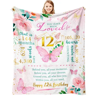 You Have Been Loved for 12 Blanket featuring pink roses