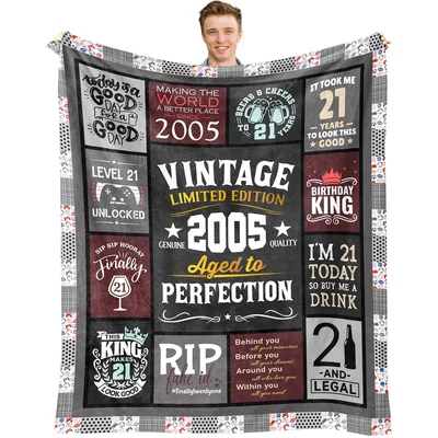 Vintage 21st Birthday Limited Blanket for the 2005 Born King