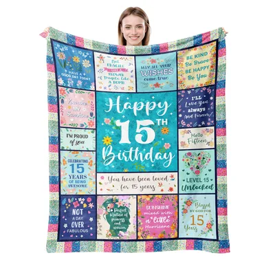 Happy 15th Birthday Message Blanket