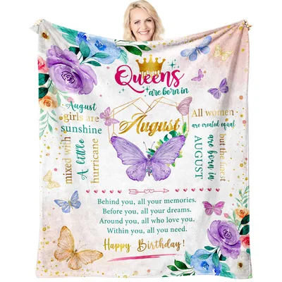 Queens Born in August Blanket: A Royal August Birthday Gift
