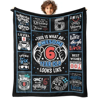 Awesome 6 Year Old Blanket Celebrating a King at Six