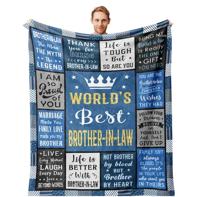 Best Brother in Law Blanket with Family Quotes