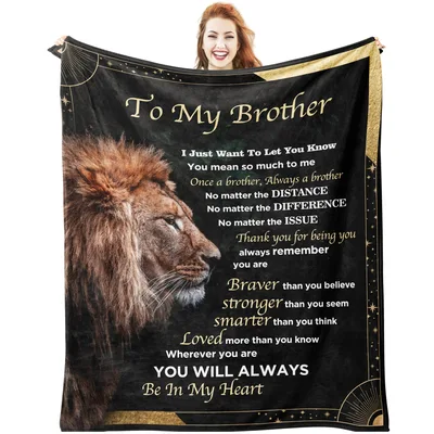 Lion Brother Letter Blanket: A Message for Your Brother