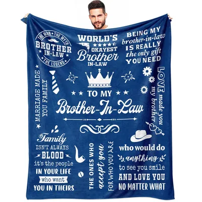 Brother in Law Gift Blanket: A Bold Navy Throw for Family