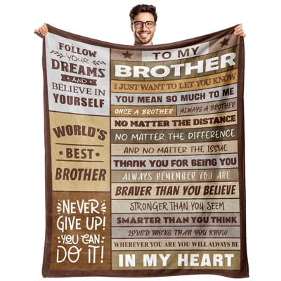 Gift for Brother Blanket: Heartfelt Words for Him