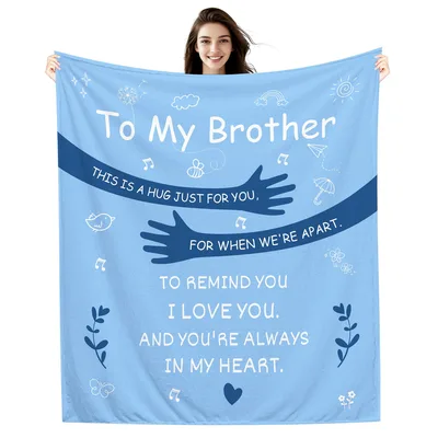 Brother Hug Message Blanket: To My Brother This Is A Hug Just For You