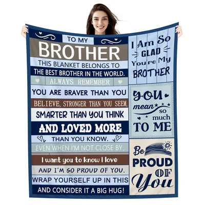 Brother Sentimental Message Blanket: Best Brother in the World Gift