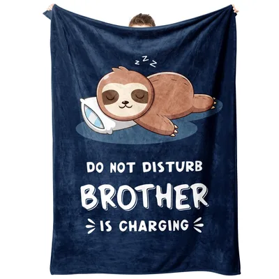 Sleepy Brother Blanket: Do Not Disturb Sloth Design