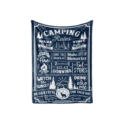 Camping Rules Blanket: Ten Rules for Campers