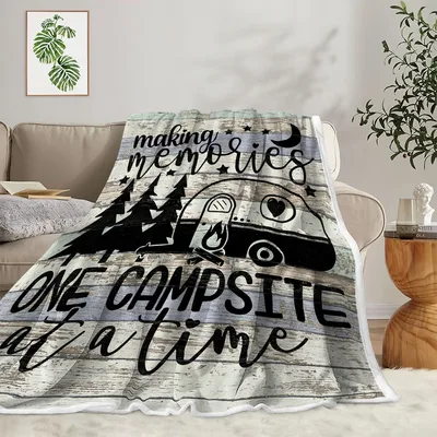 Camping Trip Blanket: One Campsite at a Time Throw