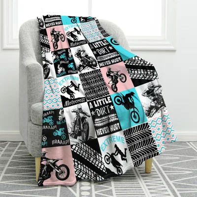 Motocross Dad Blanket for the Dirt Bike Dad in Your Life