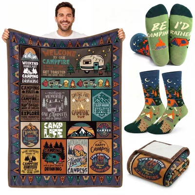 Campfire Memories Blanket for Camp Lovers