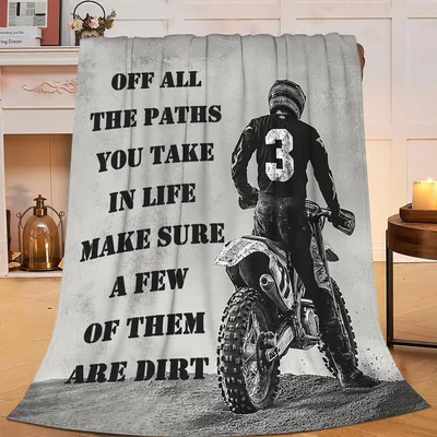 Off All the Paths Blanket: Dirt Bike Rider Motocross Design