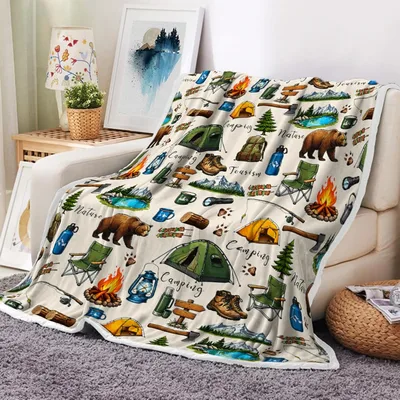 Camping Nature Tourism Blanket for Outdoor Lovers