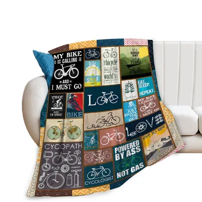 Bicycle Lover Blanket for Cyclists Who Ride